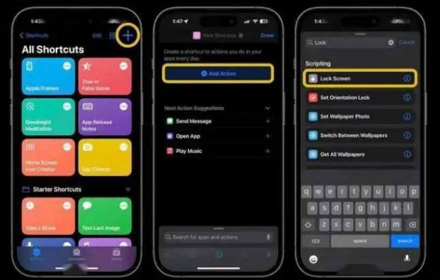 金沙苹果14锁屏维修店分享iPhone14升级iOS16.4后如何创建锁屏快捷方式 
